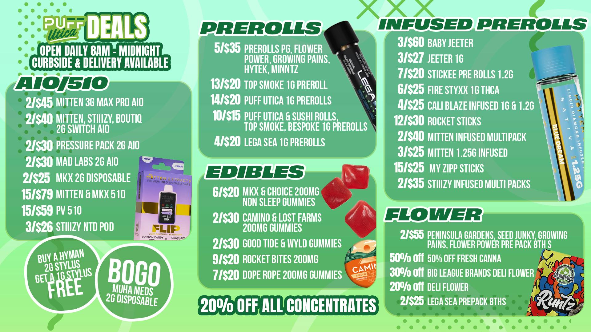 PUFF Utica - Rec & Med Puff Utica Open Until Midnight!
