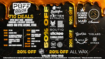 PUFF Utica - Rec & Med Puff Utica 710 Weekend Deals