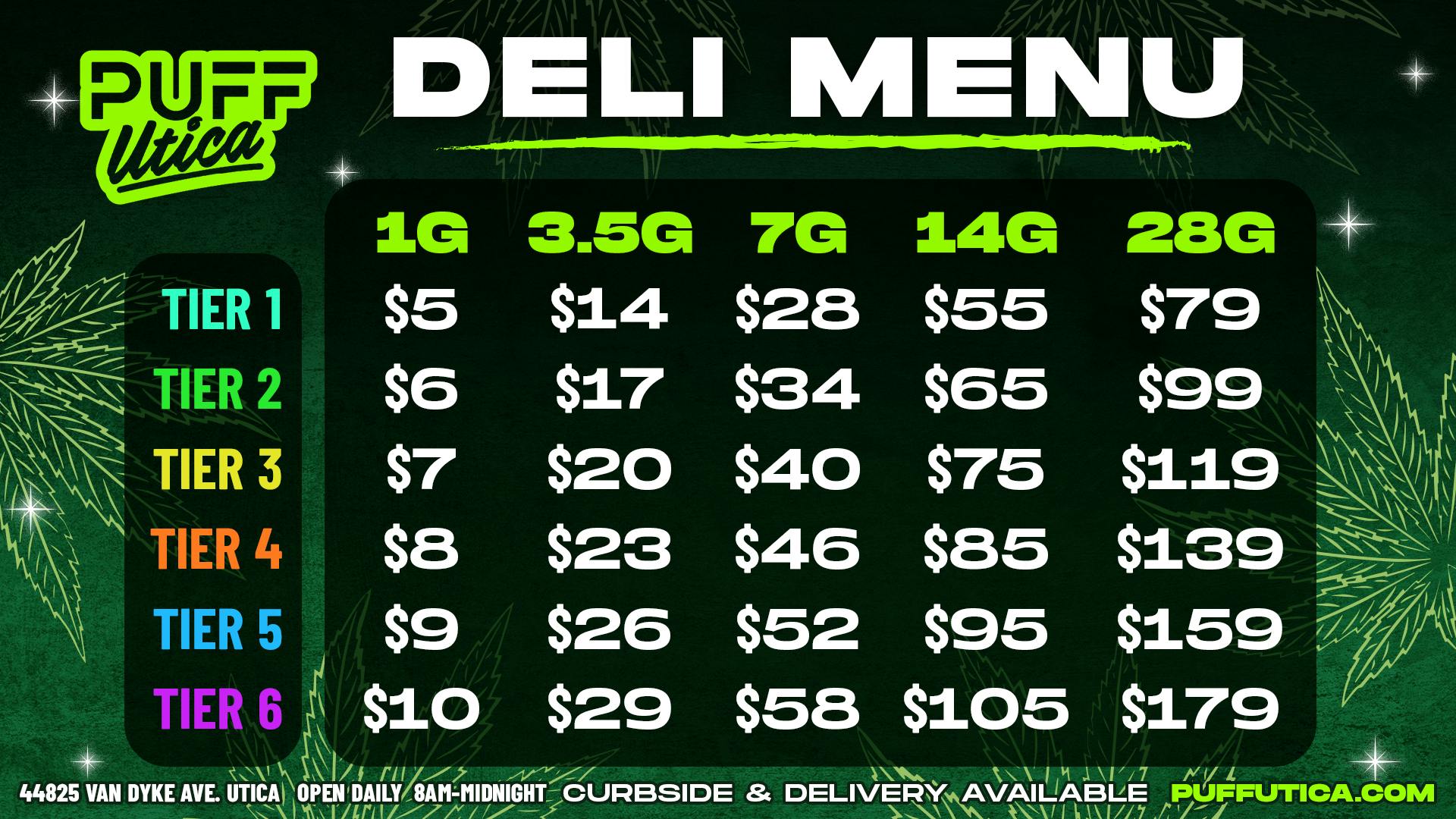 PUFF Utica - Rec & Med Puff Utica Deli Flower New Pricing