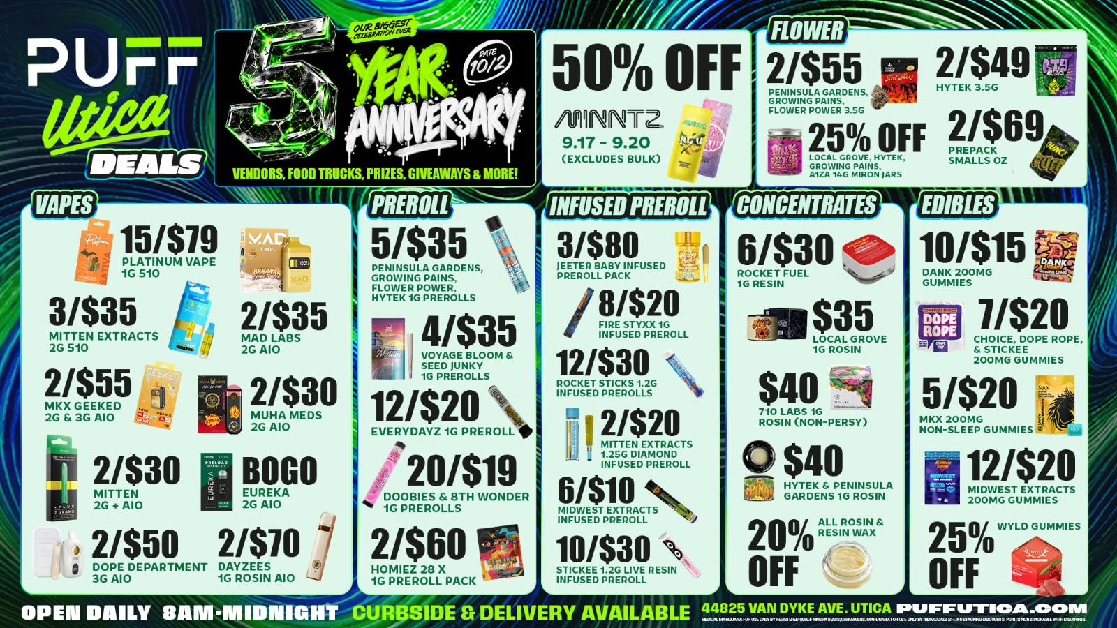 PUFF Utica - Rec & Med Puff Utica Open Until Midnight!