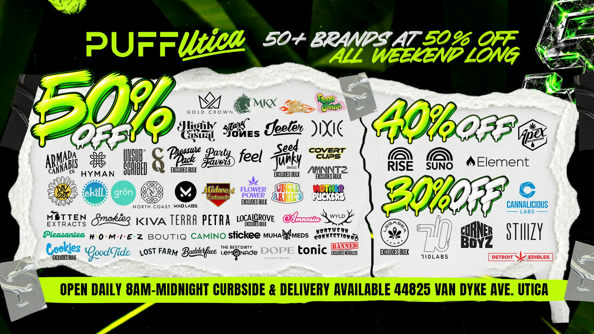 PUFF Utica - Rec & Med Puff Utica Open 8am - Midnight Daily!