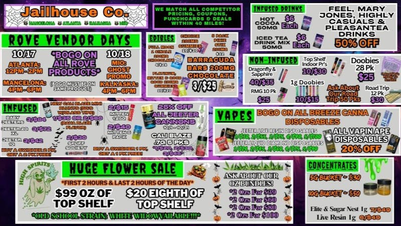 Jailhouse Cannabis Co 🎃 This Is No Trick, Treat Yourself @ Jailhouse 🎃