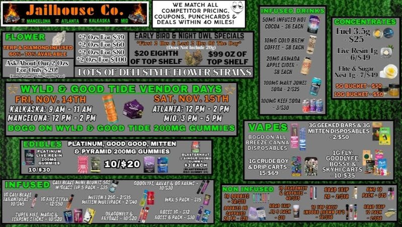 Jailhouse Cannabis - Mancelona Save Big @ Jailhouse