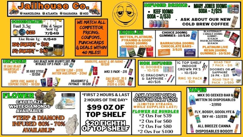 Jailhouse Cannabis - Mancelona Jailhouse Co. Deals