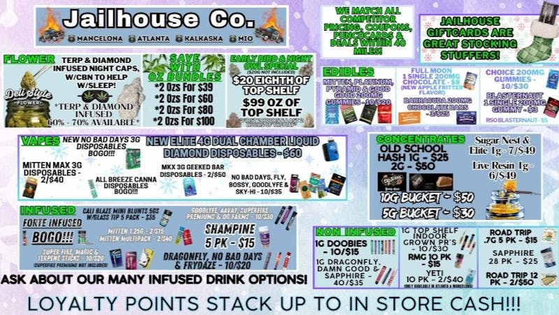 Jailhouse Cannabis Co Jailhouse Co. Specials