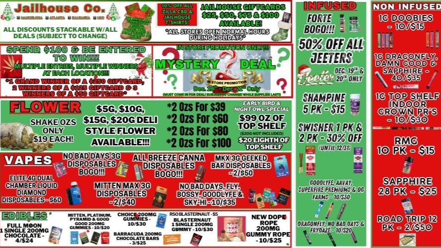 Jailhouse Cannabis - Mancelona ⛄Holly, Jolly Prices 🎁