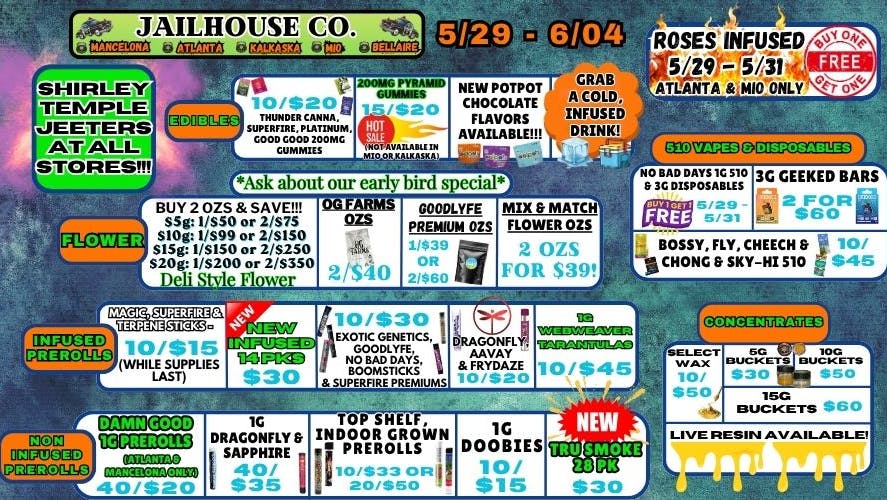 Jailhouse Cannabis - Mancelona Happy Friday From Jailhouse