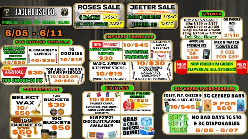Jailhouse Cannabis - Mancelona Jailhouse Co. Specials