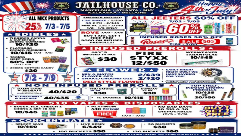 Jailhouse Cannabis - Mancelona Happy 4th Of July!!!