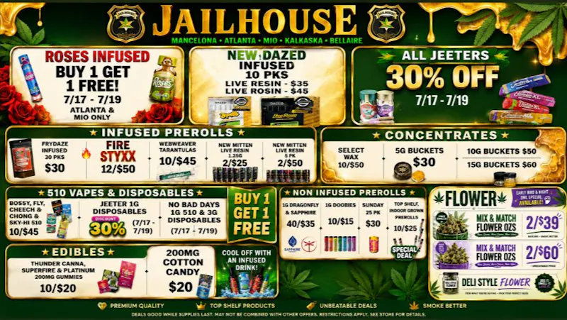 Jailhouse Cannabis - Mancelona Jailhouse Co. Specials