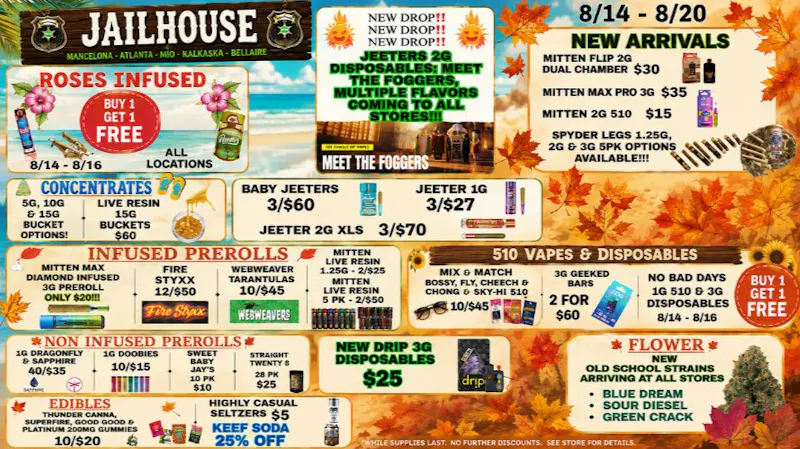 Jailhouse Cannabis - Mancelona Shop & Save At Jailhouse!