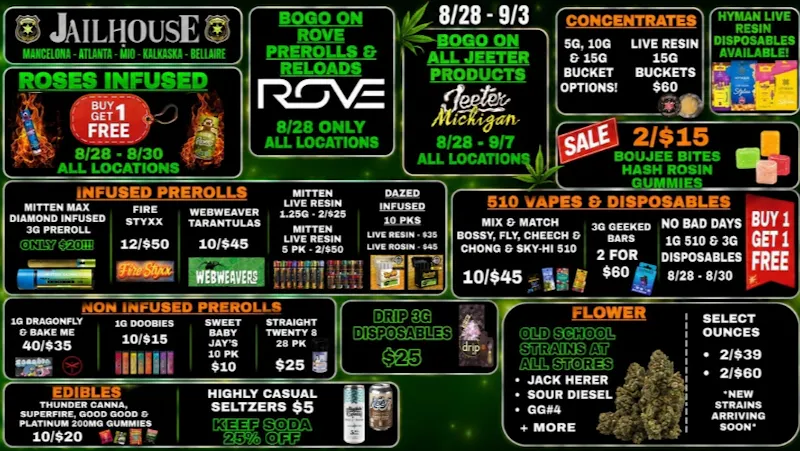 Jailhouse Cannabis - Mancelona Jailhouse Co. Specials