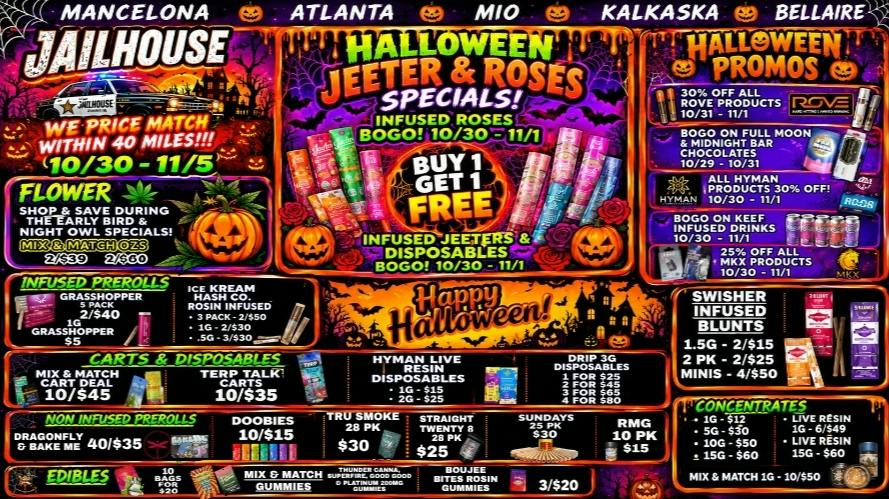 Jailhouse Cannabis - Mancelona Happy Halloween From Jailhouse