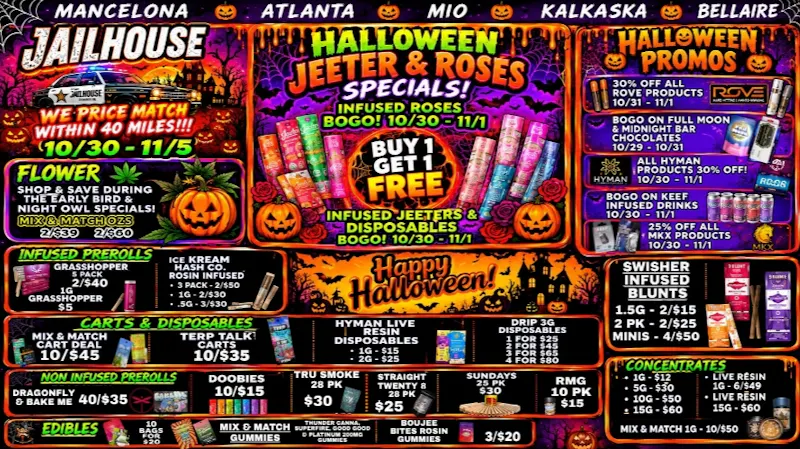 Jailhouse Cannabis - Mancelona Happy Halloween From Jailhouse
