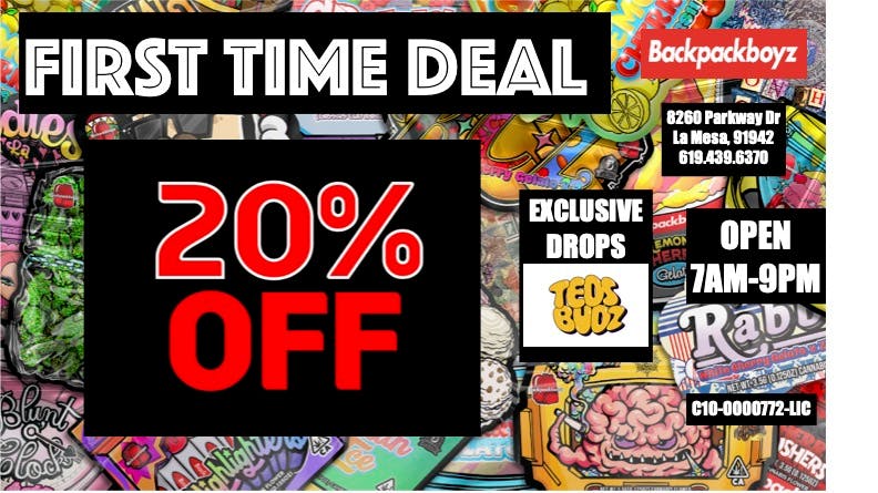 Backpack Boyz San Diego 20% OFF FIRST TIME PATIENTS!!