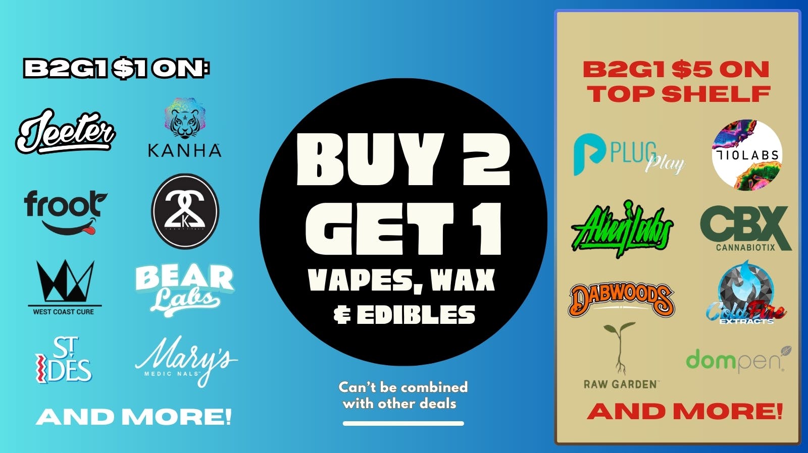 Erb & Arbor B2G1 on Vapes, Edibles & Wax🔥