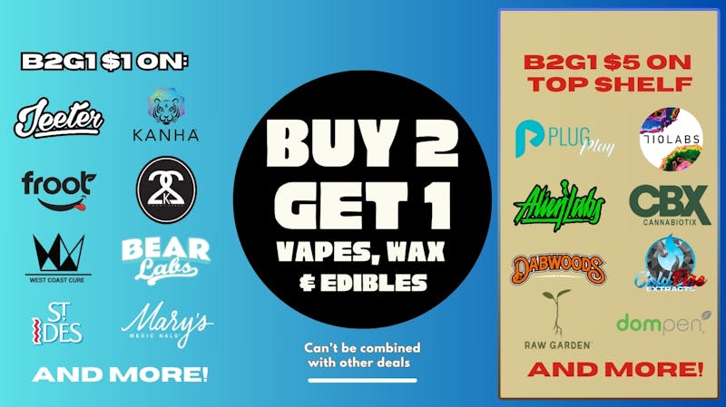 Erb & Arbor B2G1 on Vapes, Edibles & Wax🔥