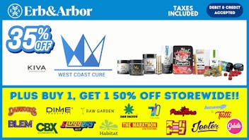 Erb & Arbor BOGO 50% STOREWIDE! 35%OFF West Coast Cure & more!