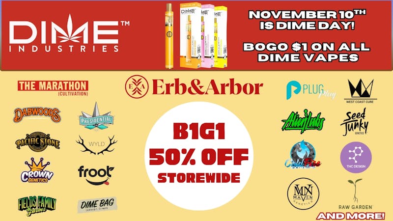Erb & Arbor BOGO on ALL DIME! Plus B1G1 50% OFF STOREWIDE!
