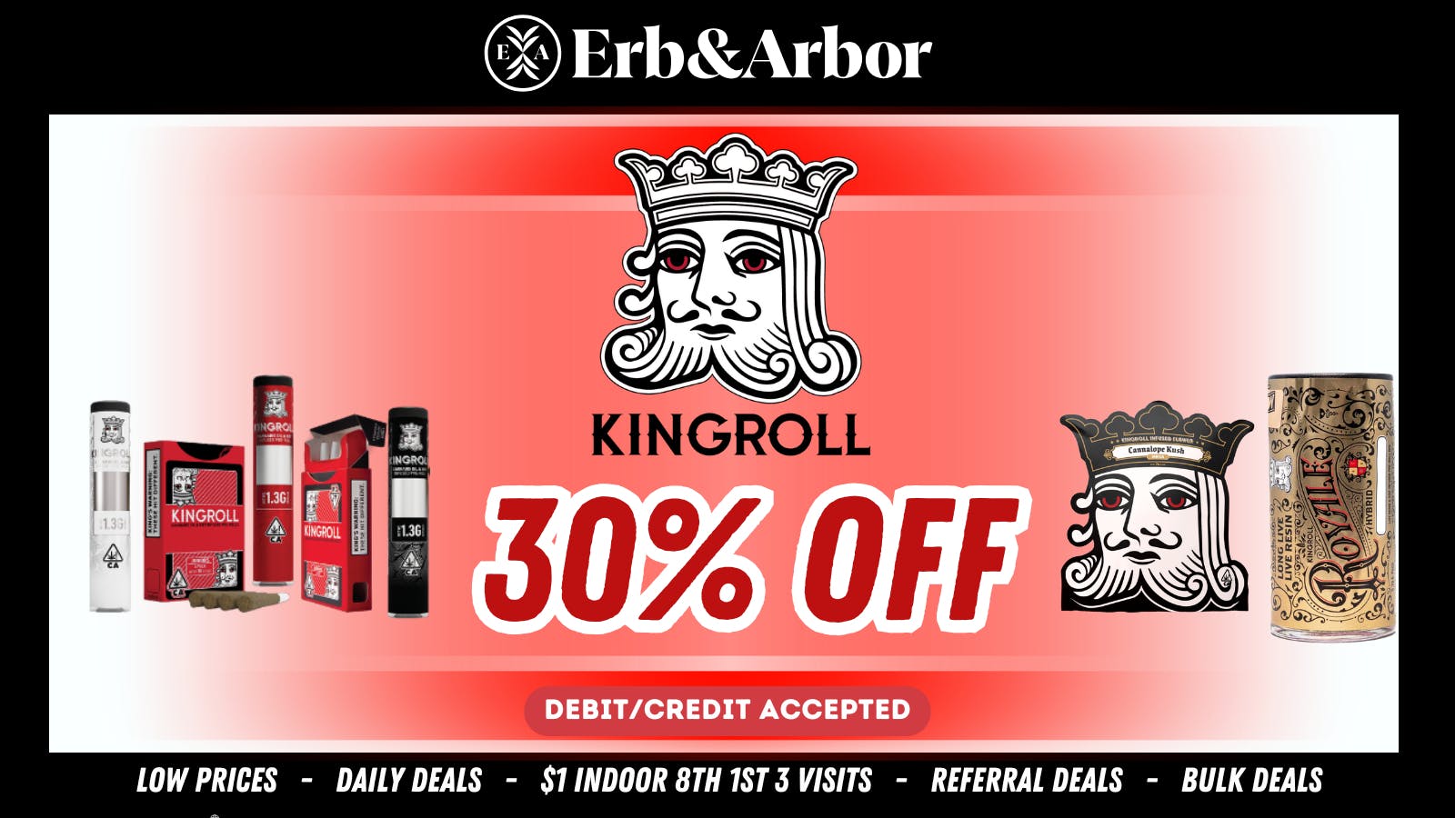 Erb & Arbor 30% OFF ALL KINGROLL
