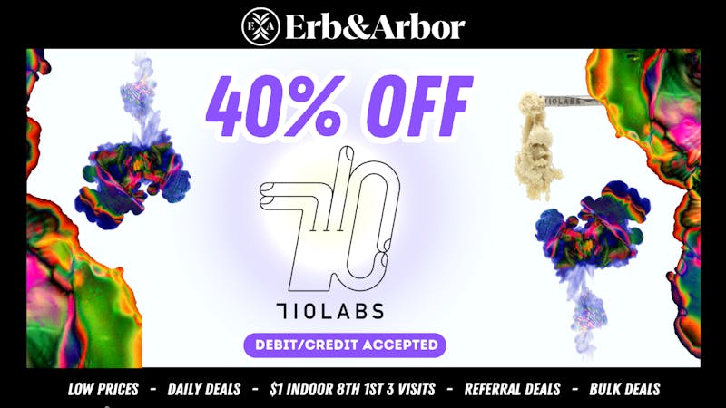 Erb & Arbor 40% off 710 Labs