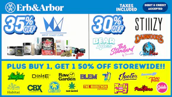Erb & Arbor BOGO 50% STOREWIDE! 35%OFF West Coast Cure & more!