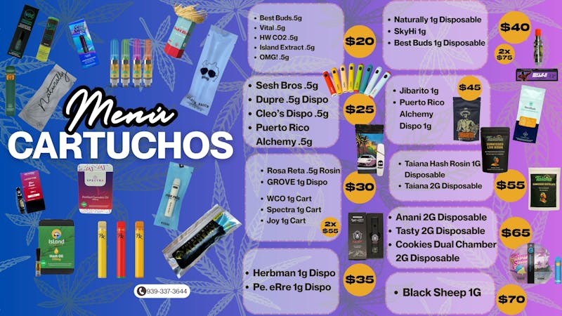 Gräs Cannabis Collection Menú de Cartuchos