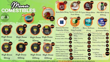Gräs Cannabis Collection Menú de Comestibles