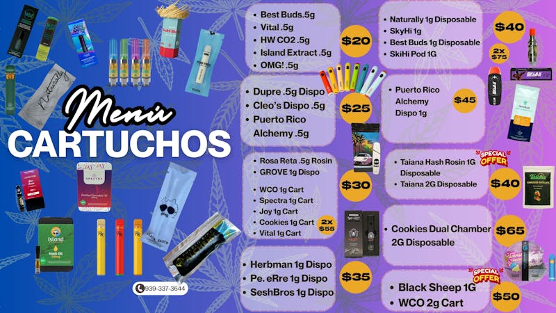 Gräs Cannabis Collection Menú de Cartuchos