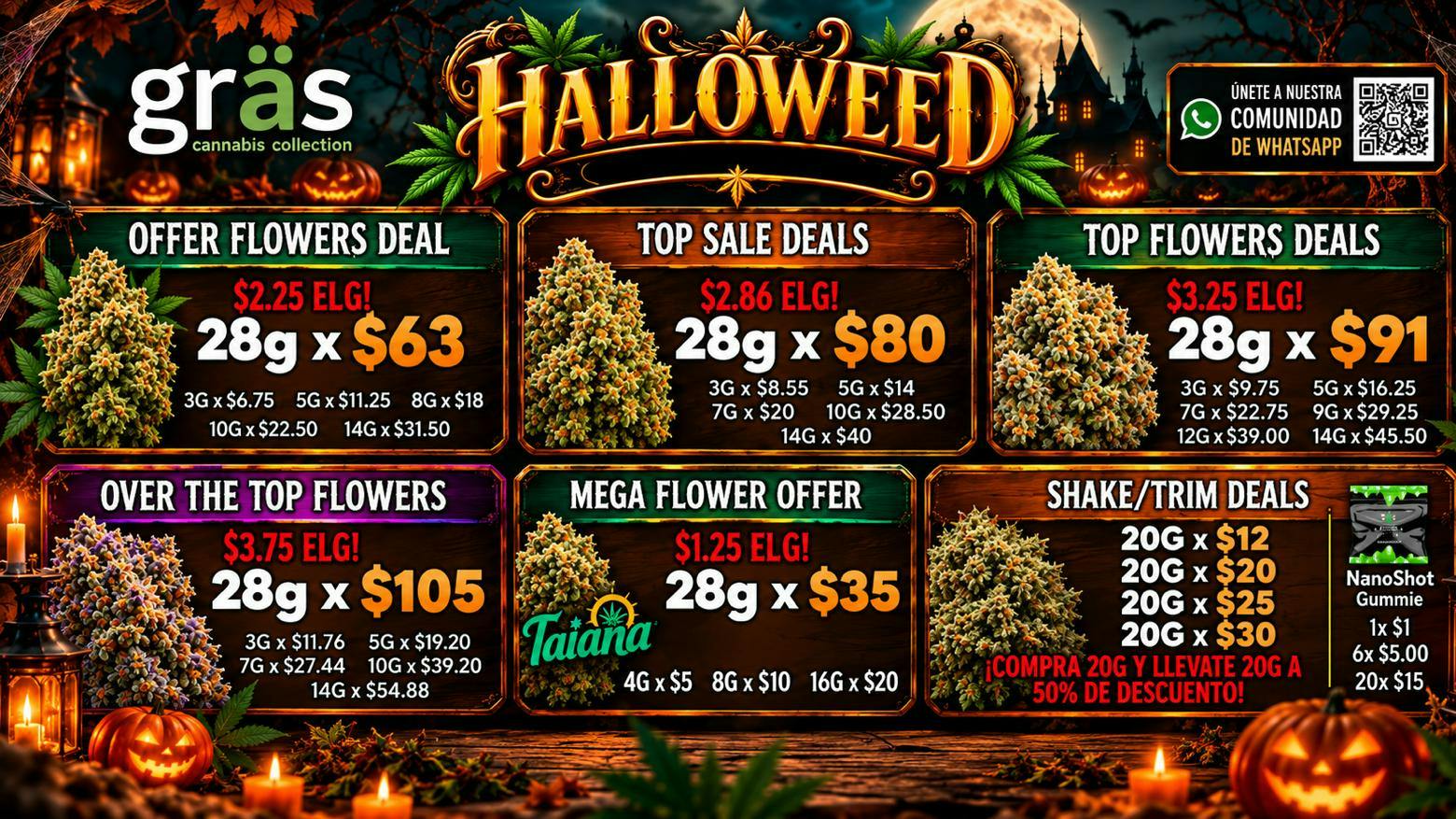 Gräs Cannabis Collection NanoShot 40x$26 | Trim 28g x $18 | 28g x $35