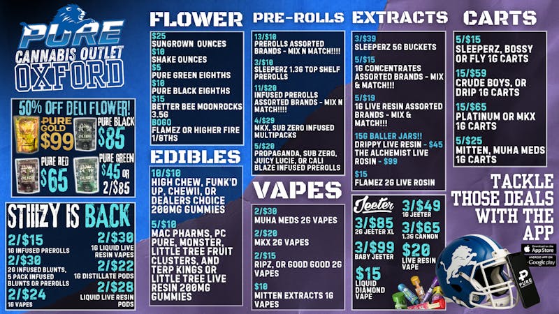 Pure Cannabis Outlet 🏈 50% OFF DELI FLOWER🏈 JEETER SALE 🏈