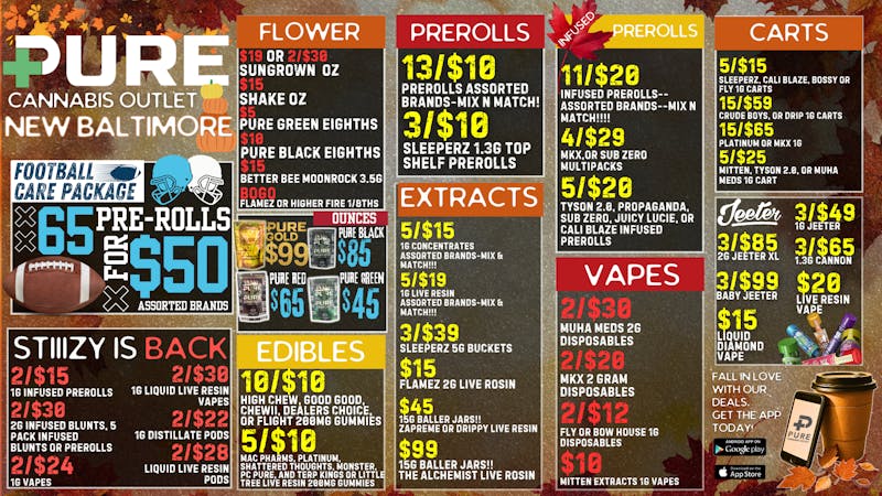 PURE Macomb - Delivery 🍂ALL PURE OUNCES $99 OR LESS🍂