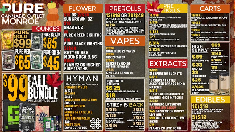 Pure Cannabis Outlet 🍂 $99 FALL BUNDLE 🍂 LIMITED SUPPLY 🍂