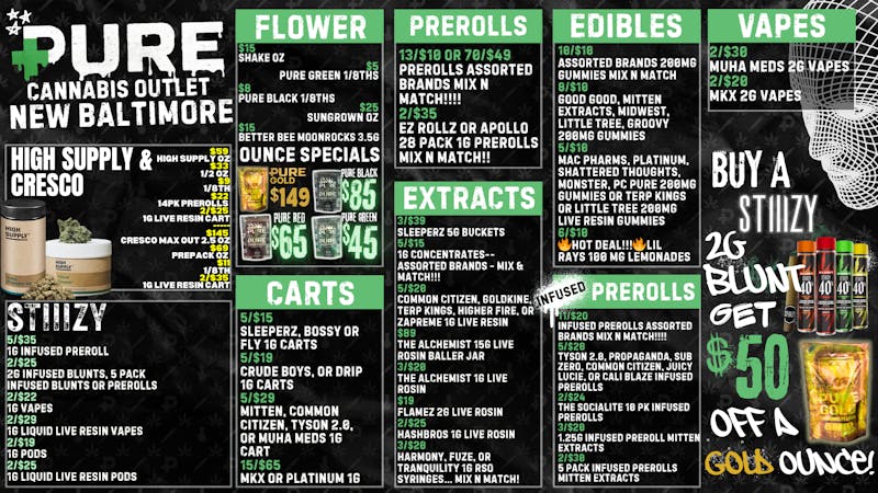 PURE New Baltimore STIIIZY SALE 🍂 HIGH SUPPLY & CRESCO SALE