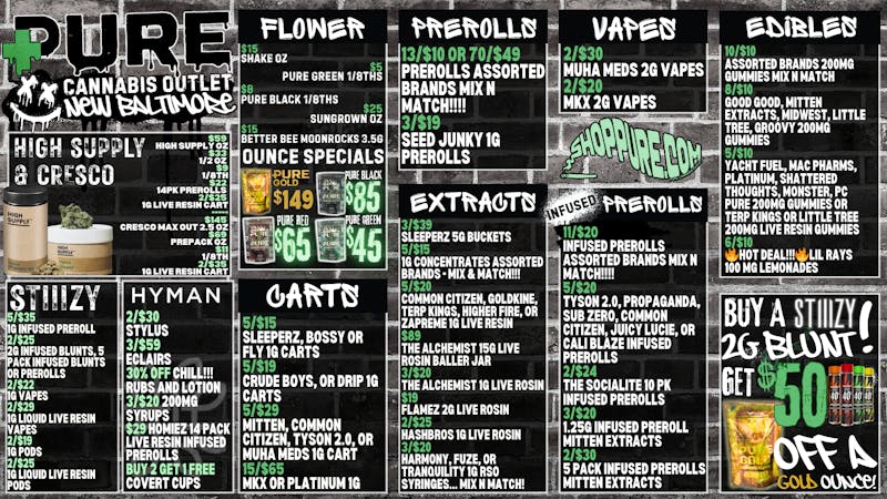 PURE New Baltimore STIIIZY SALE 🍃 HYMAN SALE !!!!
