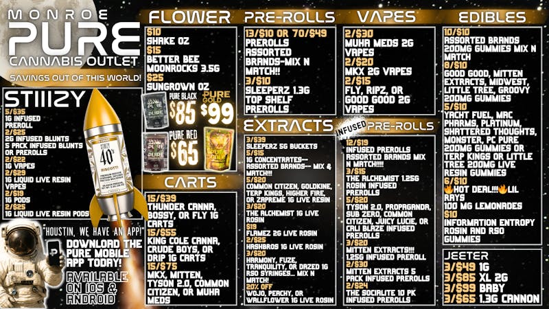 Pure Cannabis Outlet 🪐 2/$15 2G DISPOSABLE VAPES 🛰️ STIIIZY SALE 🚀