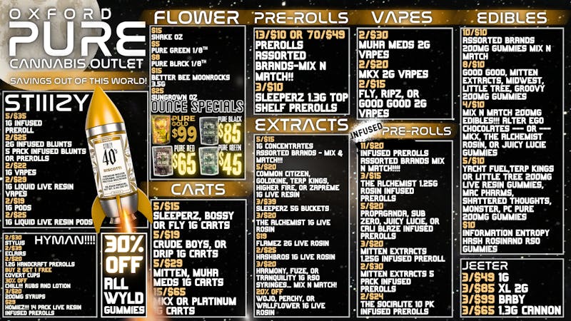 Pure Cannabis Outlet HYMAN SALE! 🪐WYLD GUMMIES SALE!