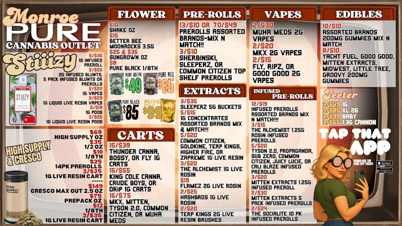 Pure Cannabis Outlet HIGH SUPPLY SALE 📺 15/$39 CARTS!