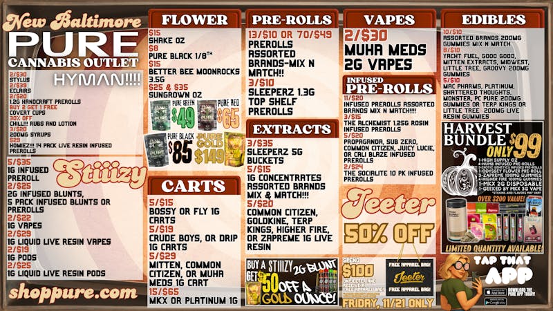 PURE New Baltimore $99 HARVEST BUNDLE!! 🍂 STIIIZY SALE!!!!