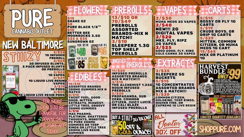 PURE Macomb - Delivery 🦃STIIIZY SALE 🦃