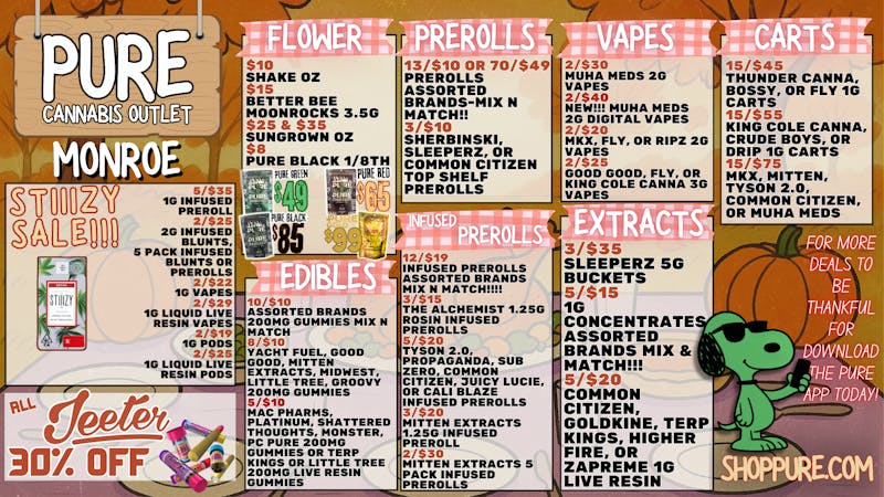 Pure Cannabis Outlet 🍽️🍁 STIIIZY SALE 🍽️🍁JEETER SALE🍽️🍁