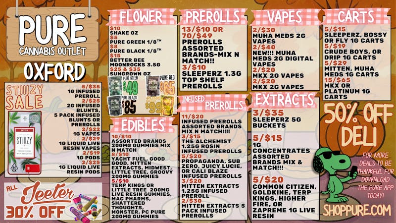 Pure Cannabis Outlet 🍽️🍁 ALL OUNCES NOW UNDER $99 🍽️🍁