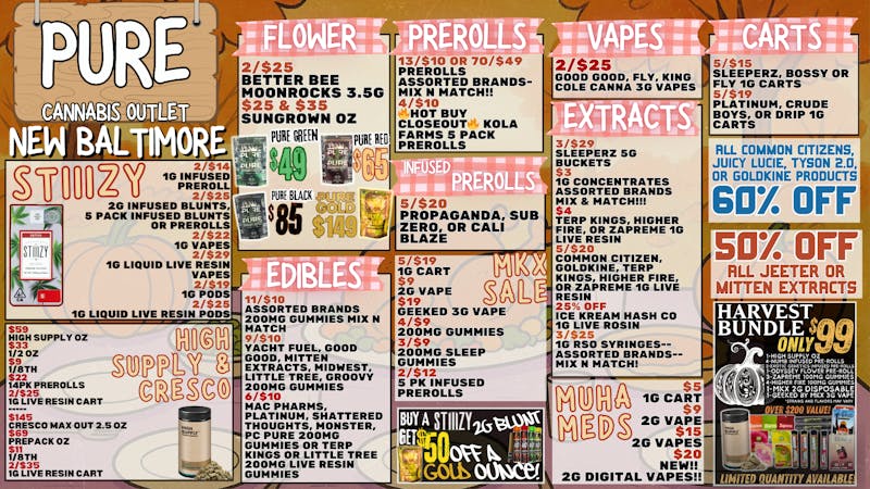 PURE Macomb - Delivery STIIIZY SALE 🦃HIGH SUPPLY SALE