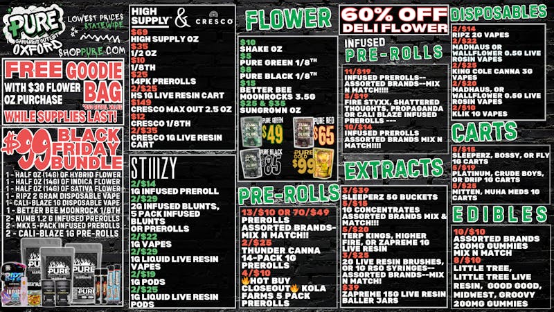 Pure Cannabis Outlet 🤑HIGH SUPPLY AND CRESCO SALE | STIIIZY SALE🤑