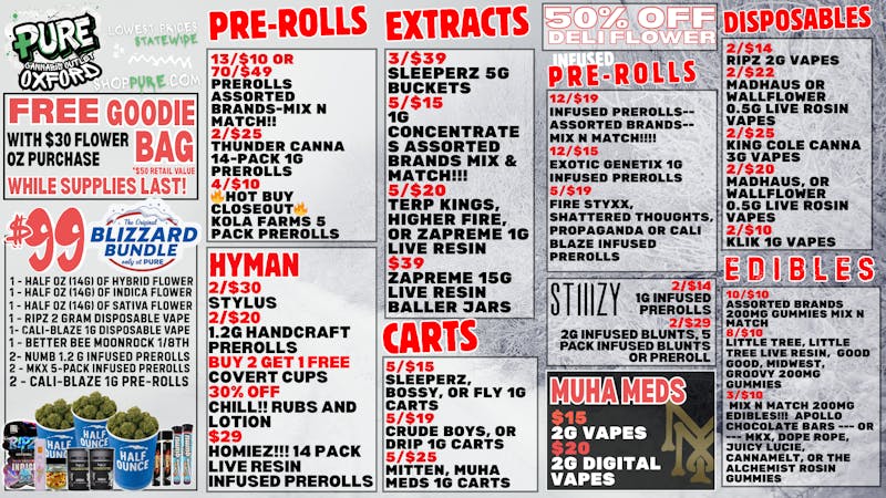 Pure Cannabis Outlet ❄☃️$99 BLIZZARD BUNDLE ❄☃️