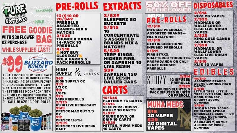 Pure Cannabis Outlet ☃️50% OFF DELI ❄☃️