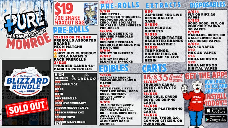 Pure Cannabis Outlet HIGH SUPPLY SALE 🧊 $99 BUNDLE