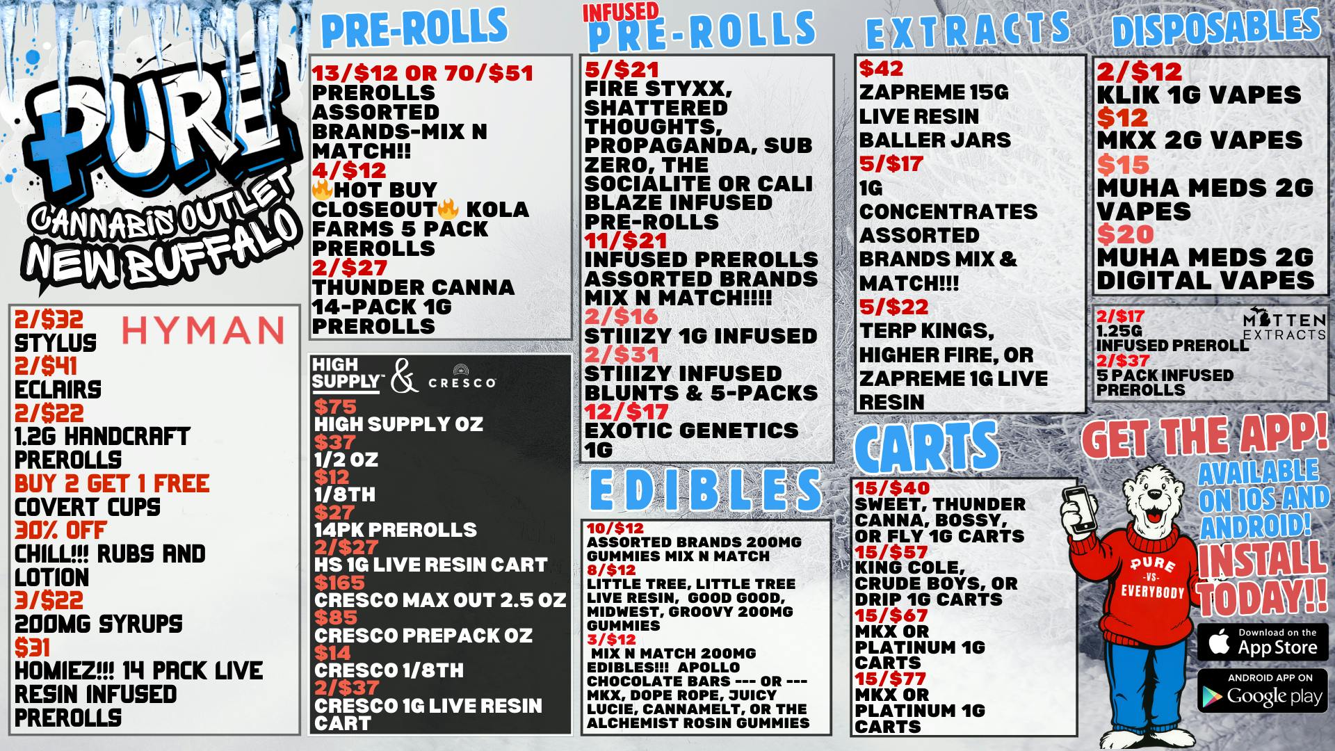 Pure Cannabis Outlet - New Buffalo ❄️ HYMAN SALE❄️