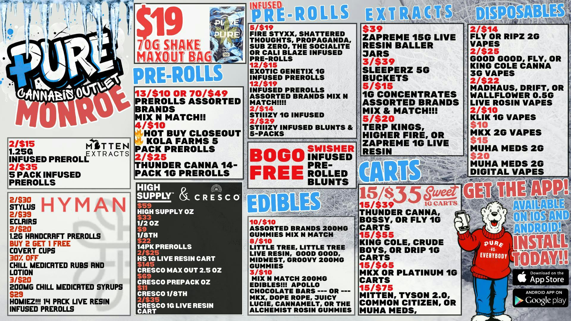 Pure Cannabis Outlet ❄️BOGO SWISHER INFUSED PRE-ROLLED BLUNTS!❄️