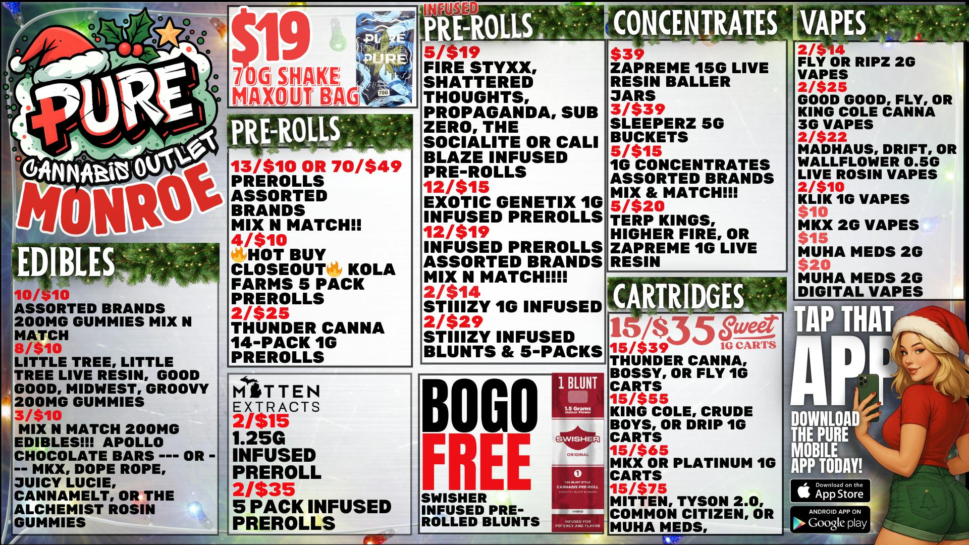 Pure Cannabis Outlet IS IT REALLY THE HOLIDAY SEASON WITHOUT SOME 🎄?